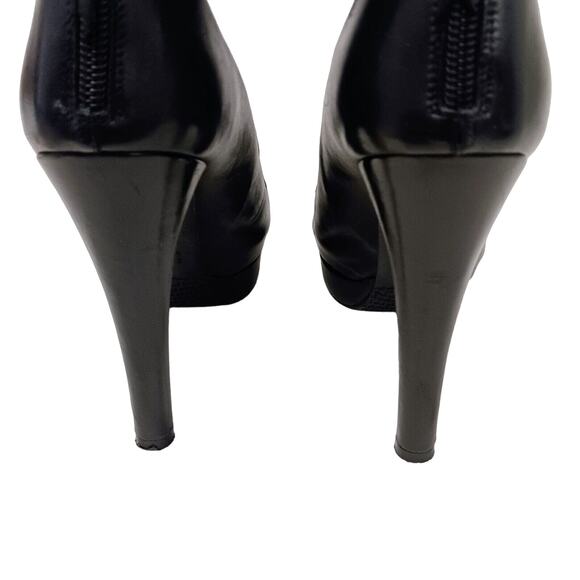 Stuart Weitzman Glam Moto Ankle Boots Sz 7.5 Black Buckle Rocker Punk Gothic - Picture 5 of 16